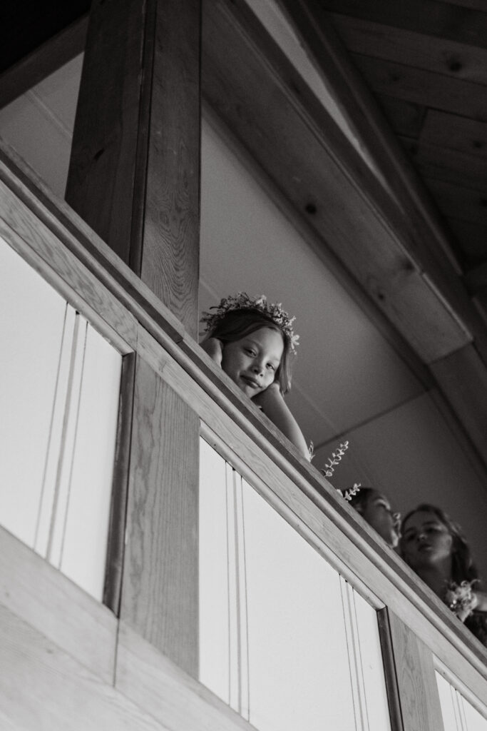Flower girl taken by idaho wedding photographer.